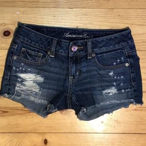 American Eagle Outfitters distressed denim shorts